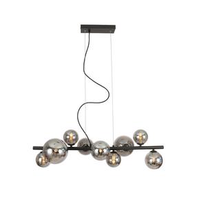 Lampa karināms CristalRecord Boston, G9, 9 x 10 W, pelēka krās. / melna krās.