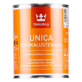 Krāsa, daudzveidīgs Tikkurila, pus-matēts, 0.9 l, tikkurila unica a 0.9l alkīda krāsa kokam/metālam