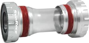 Ступица SunRace BBM97-S1 MTB BSA BBST103, алюминий, серебристый цв./красный цв.