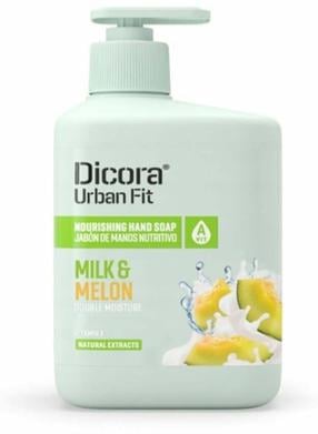 Skystas muilas, rankoms su glicerinu Dicora Milk & Melon, melionas, 500 ml