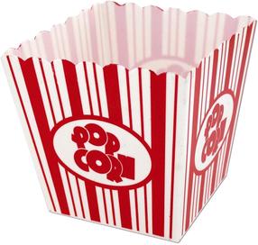 Serveerimiskauss Zyle Pop Corn ZYPOPBOX2, 700 ml, 9.8 cm x 9.8 cm x 9 cm, valge v./punane v., polüpropüleen (pp)