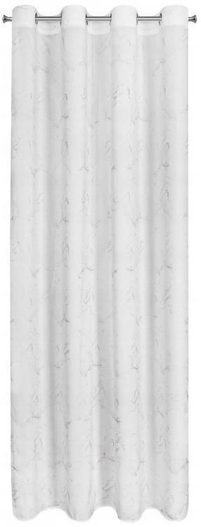 Naktinė užuolaida Emilia, balta sp./sidabro sp., 140 cm x 250 cm