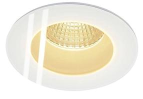 Įleidžiamas lauko šviestuvas SLV Patta-F, 11W, LED, IP65, balta sp., 8.3 cm x 5.7 cm