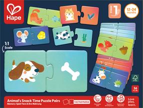 Dėlionė Hape Animals Snack Time, įvairių spalvų, 36 vnt.