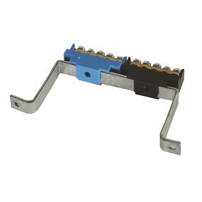 Sujungimo kaladėlė Technova N+PE 1006.04, 5x16/5x16 mm², mėlyna sp./juoda sp.