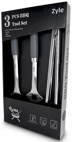 Prekė su pažeista pakuote. Grilio įrankių komplektas Zyle BBQ Tool Set, 45 cm