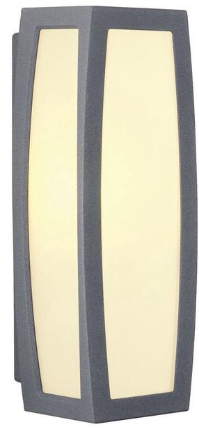 Уличный настенный светильник SLV Meridian Box, 25Вт, E27, IP54, aнтрацит цв., 13.5 см x 38 см
