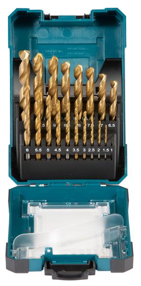 Набор сверл по металлу Makita D-72229-10, металл, hss-tin, цилиндрический, 1.5 - 10 mm x 1 см