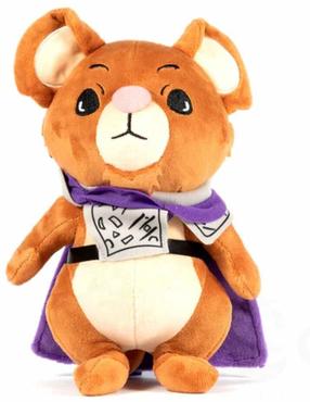 Pliušinis žaislas meška Tabletop Tycoon Cozy Critters Fynn Nobletail, ruda sp./violetinė sp., 20 cm