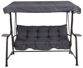 Lauko sūpynės Patio Hawaii Black Edition, juoda sp./pilka sp., 176 cm x 113 cm x 155 cm
