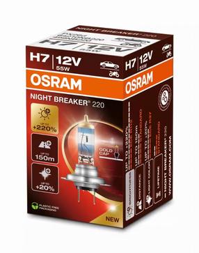 Automobilio lemputė Osram Night Breaker 220 OS-64210NB220, halogeninė, sidabro sp., 12 V