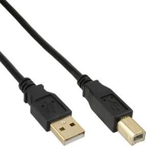 Провод InLine 34550S, USB/USB Type B, 1000 см, черный цв.
