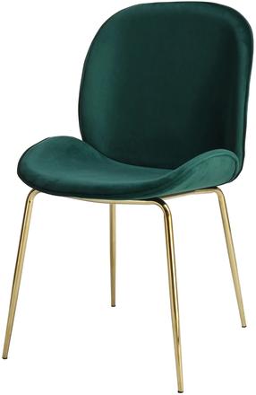 Kėdžių rinkinys Kayoom Charlize 110 VNI1P, žalia sp./žalvario sp., 59 cm x 47 cm x 87 cm, 2 vnt.