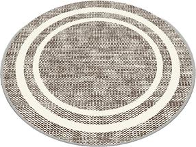 Vannitoa põrandamatt Foutastic Formica Circle, valge v./pruunikas v., 80 cm x 80 cm, Ø 80 cm