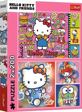 Pusle 2in1 Trefl Hello Kitty And Friends 13336, 27.5 cm x 40 cm, 400 tk, mitmevärviline