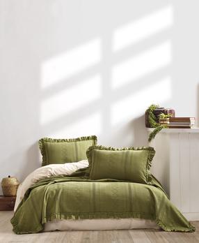Voodikate Mijolnir Double Set Tziana, khaki v., 220 cm x 240 cm