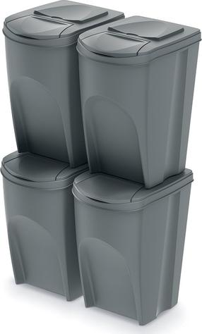 Prügi sorteerimise süsteem Prosperplast IKWB35S4-405U, 4 x 35l l, antratsiit v.