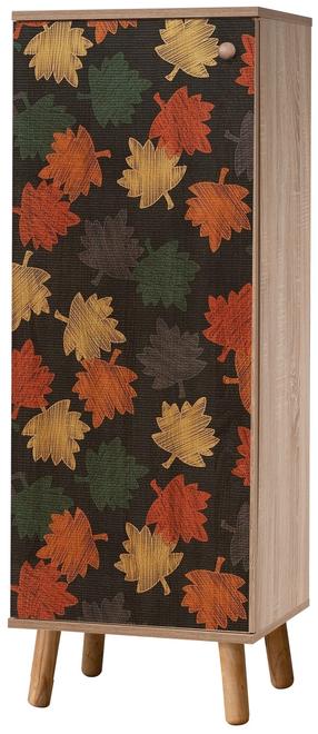 Batų spintelė Kalune Design Vegas S 927, juoda sp./raudona sp./sonoma ąžuolo sp., 38 cm x 50 cm x 135 cm
