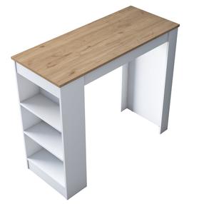 Stalas Kalune Design JA103 2345, balta sp./riešuto sp., 120 cm x 50 cm x 100 cm
