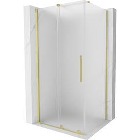 Dušo kabina Mexen Velar 871-090-110-31-55, stačiakampė, be padėklo, 90 cm x 110 cm x 200 cm, brushed gold sp./matinis
