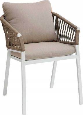Lauko kėdė DLGTP Oriengo, balta sp./smėlio sp., 56 cm x 62 cm x 76 cm