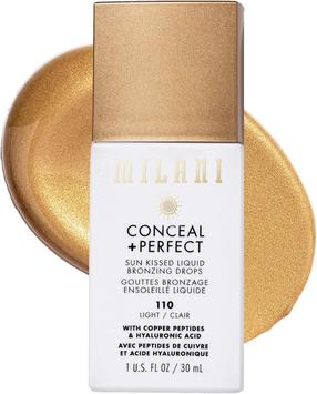 Bronzinis kremas Milani Conceal + Perfect Sun Kissed Liquid Bronzing Drops, 110 light
