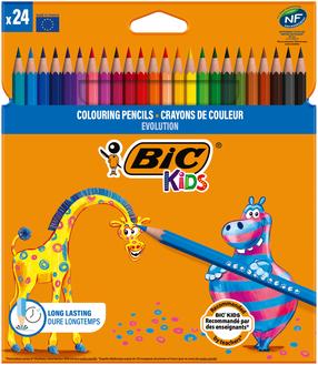 Spalvoti pieštukai Bic Evolution, 24 vnt.
