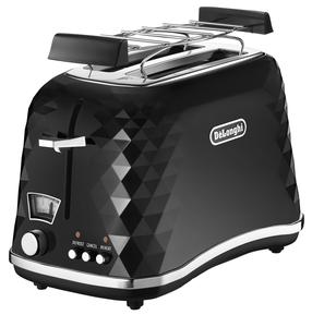Tosteris DeLonghi Brillante CTJ 2103.BK, sudraba krās./melna krās.