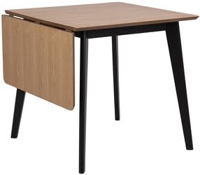 Stalas išskleidžiamas Home4you Roxby AC91467, ruda sp./juoda sp., 80 - 120 cm x 80 cm x 76 cm