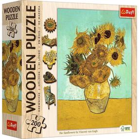 Деревянный пазл Trefl Sunflowers Vincent van Gogh 20249, 18.2 см x 25.4 см, 200 шт.