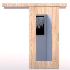 Durvis Nela, bīdāmām iekšdurvīm, 205 cm, sonoma ozola krās.