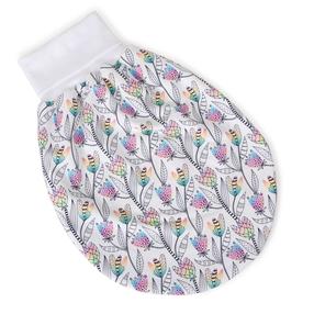 Тонкий спальный мешок для младенца Ceba Baby Flower Power, белый цв./синий цв./розовый цв., 60 см x 42 см