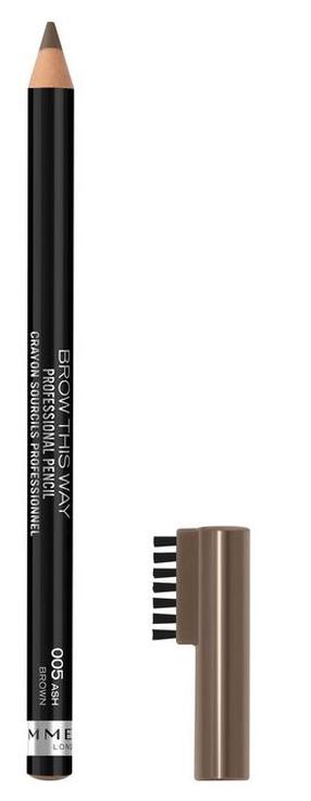 Antakių pieštukas Rimmel London Brow This Way, 1.4 g, ruda sp. 005 ash brown