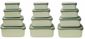Pārtikas kastes komplekts Hermia 430KSV1660, 0.43 - 2.6 l, 23 cm x 16 cm, zaļa krās., 12 gab.