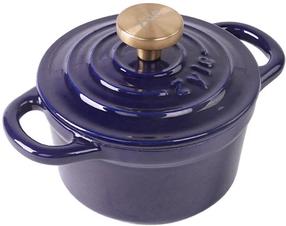 Emaliuotas ketaus puodas Zyle ZY19BKI, Ø13.3 cm, 0.7 l, mėlyna sp.