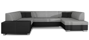 Kampinė sofa Havana Sawana 21, Soft 11, juoda sp./šviesiai pilka sp., dešininė, 320 x 207 cm x 73 cm