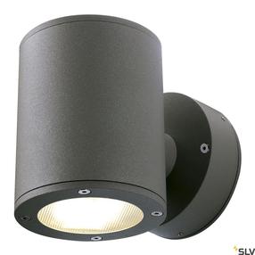 Sieninis lauko šviestuvas SLV Sitra, 18W, GX53, IP44, juoda sp., 10 cm x 12.5 cm