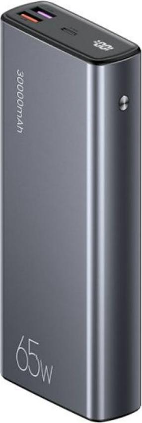 Lādētājs-akumulators (Power bank) Usams, 30000 mAh, 65 W, melna krās.