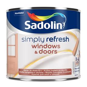 Värv, akendele/ustele Sadolin Simply Refresh, poolmatt, 0.5 l, valge v.
