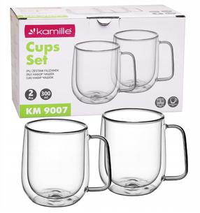 Dubultā stikla glāzes komplekts Kamille 9007, caurspīdīga krās., 0.3 l