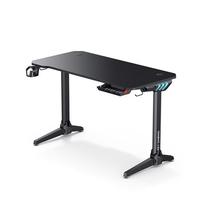 Datorspēļu galds regulējams augstums Aukey Gaming Desk With RGB Lighting, 120 cm x 60 cm, 75 cm, melna krās.