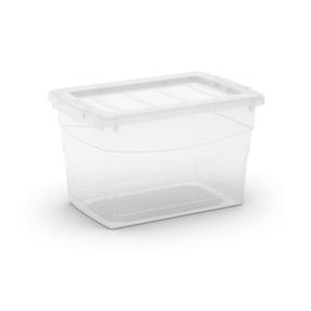 Daiktadėžė su dangčiu, daiktų saugojimo Kis 8609000 0202, 16 l, skaidri sp., 38.5 x 25.5 x 23.5 cm