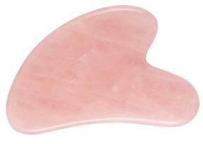 Masažuoklis Amalfis Rose Quartz Gua Sha, rožinė sp.