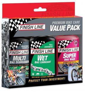 Velosipēda ķēdes kopšanas komplekts Finish Line Value Pack Wet, 360 ml
