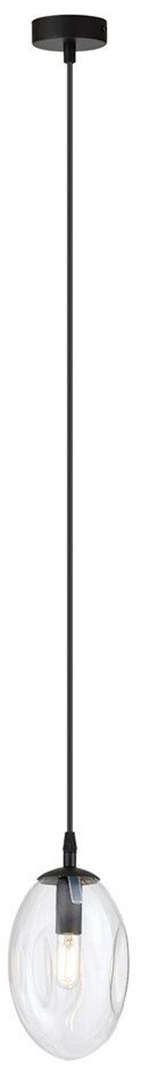 Lampa karināms Emibig Astral 1 BL, E14, 1 x 10 W, caurspīdīga krās./melna krās. / melna krās., 10 x 20 cm