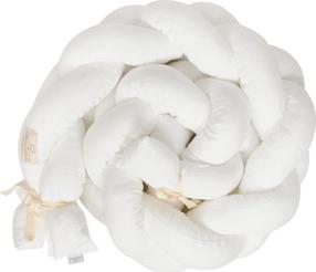 Aizsargājošā apmale BabyMatex Muslin 01, balta krās., 200 cm x 30 cm