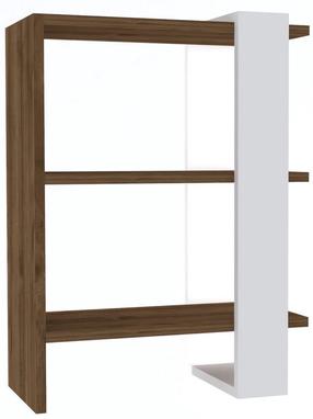 Pastatoma lentyna Kalune Design Gaye 835PUQ3635, balta sp./riešuto sp., 70 cm x 51.8 cm x 25 cm
