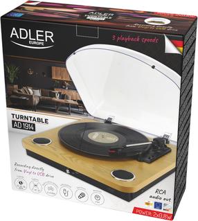 Patefonas Adler AD 1914, ruda sp./juoda sp., 1.6 W
