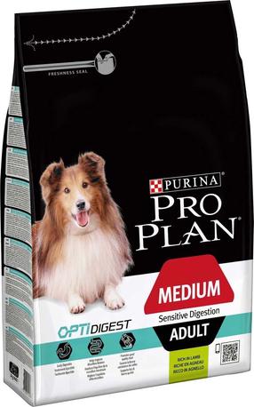 Sausas šunų maistas Pro Plan Medium Adult Sensitive Digestion, ėriena/ryžiai, 3 kg