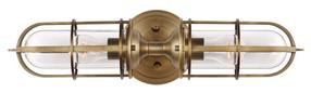 Lampa sienas Elstead Lighting Urban Restoration, E27, 2 x 60 W, caurspīdīga krās. / bronzas krās., 51.4 x 14.9 cm